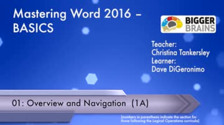 Mastering Word 2016 Basics: Overview and Navigation