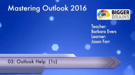 Mastering Outlook 2016: Outlook Help