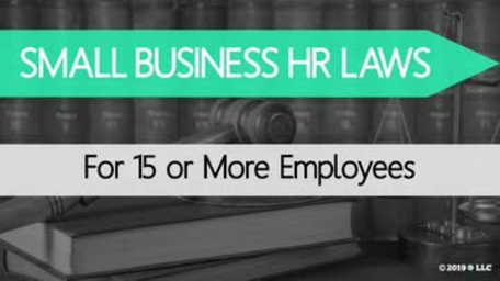 Small Business HR Laws: For 15 or More Employees