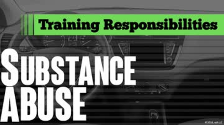 Substance Abuse: 01. Training Responsibilities