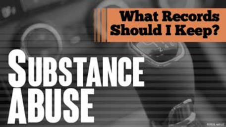 Substance Abuse: 08. Record Keeping