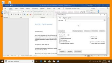 Word Office 365 (Windows): Using Find & Replace Tools