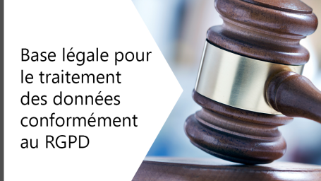 Base légale pour le traitement des données conformément au RGPD (Legal basis for data processing in accordance with GDPR)