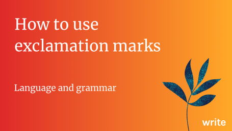 How to use exclamation marks