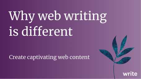 Why web writing is different