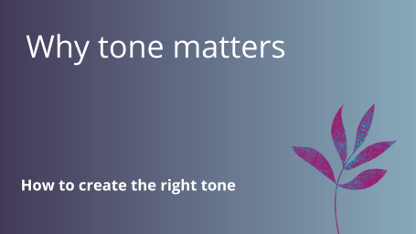 Why tone matters