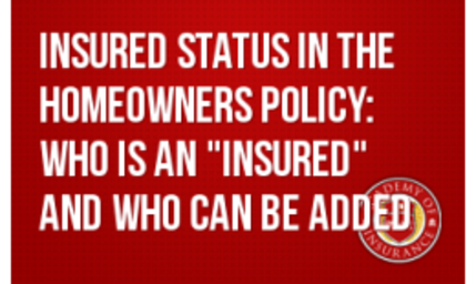 Insured Status in the Homeowners Policy: Who Is and Insured and Who Can Be