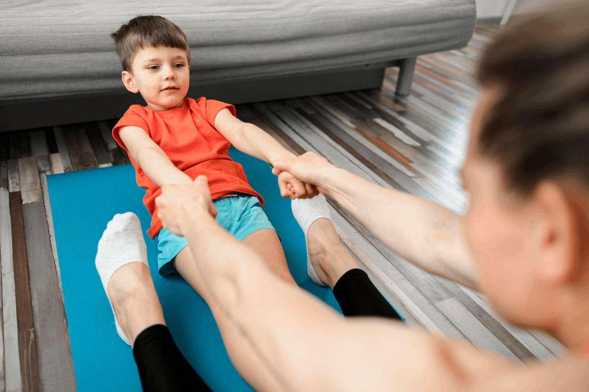 Children's physical therapy session