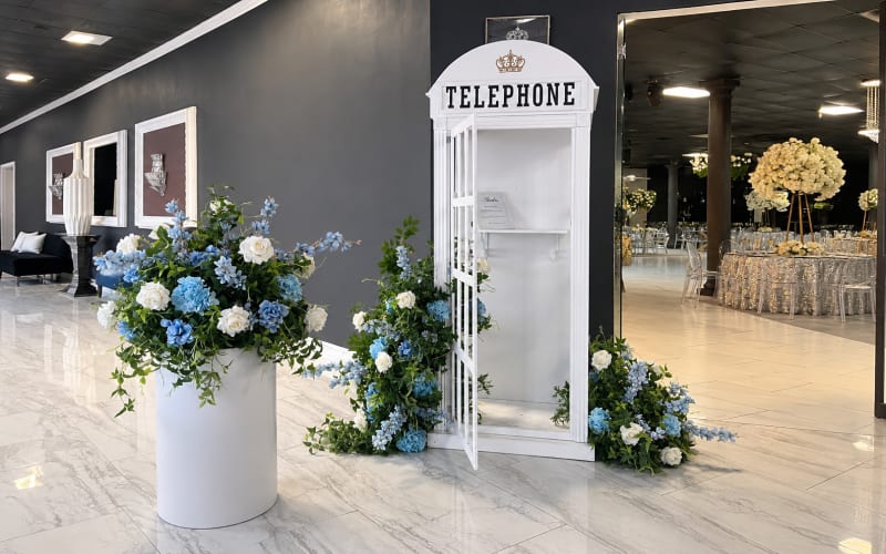 Photo booth setup at an event