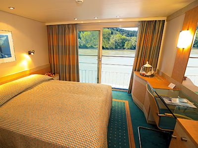 Kat. OD - Außenkabine mit franz. Balkon Oberdeck