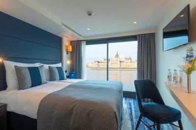 Kat. MX - Außenkabine mit franz. Balkon Mitteldeck achtern