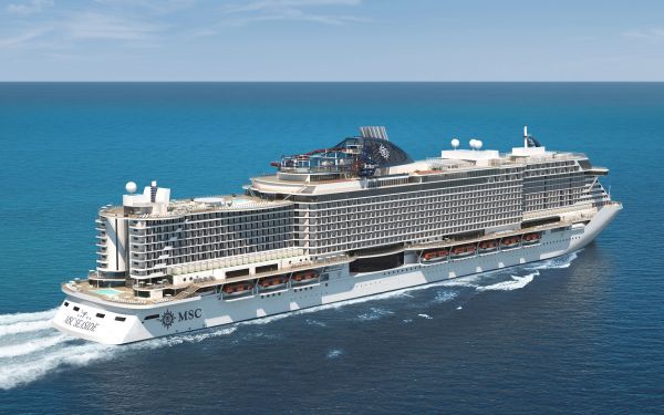 Die neue MSC Seaside auf dem Meer
