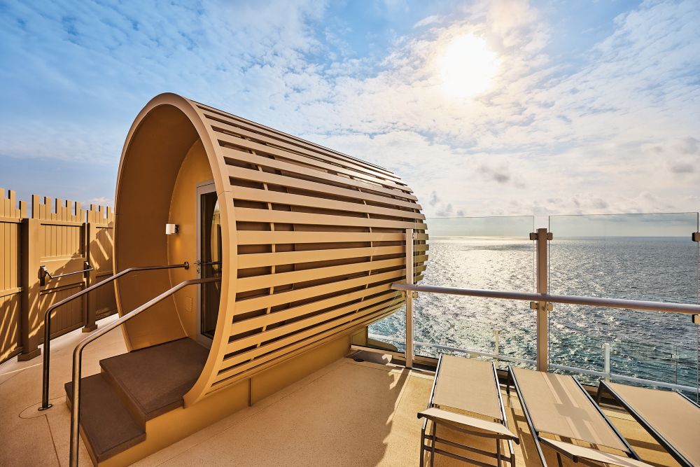 Fass-Sauna auf der Mein Schiff Relax