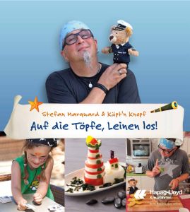 Das Kinderkochbuch ist eine tolle Geschenkidee Mit Käpt'n Knopf macht das Kochen Spaß!