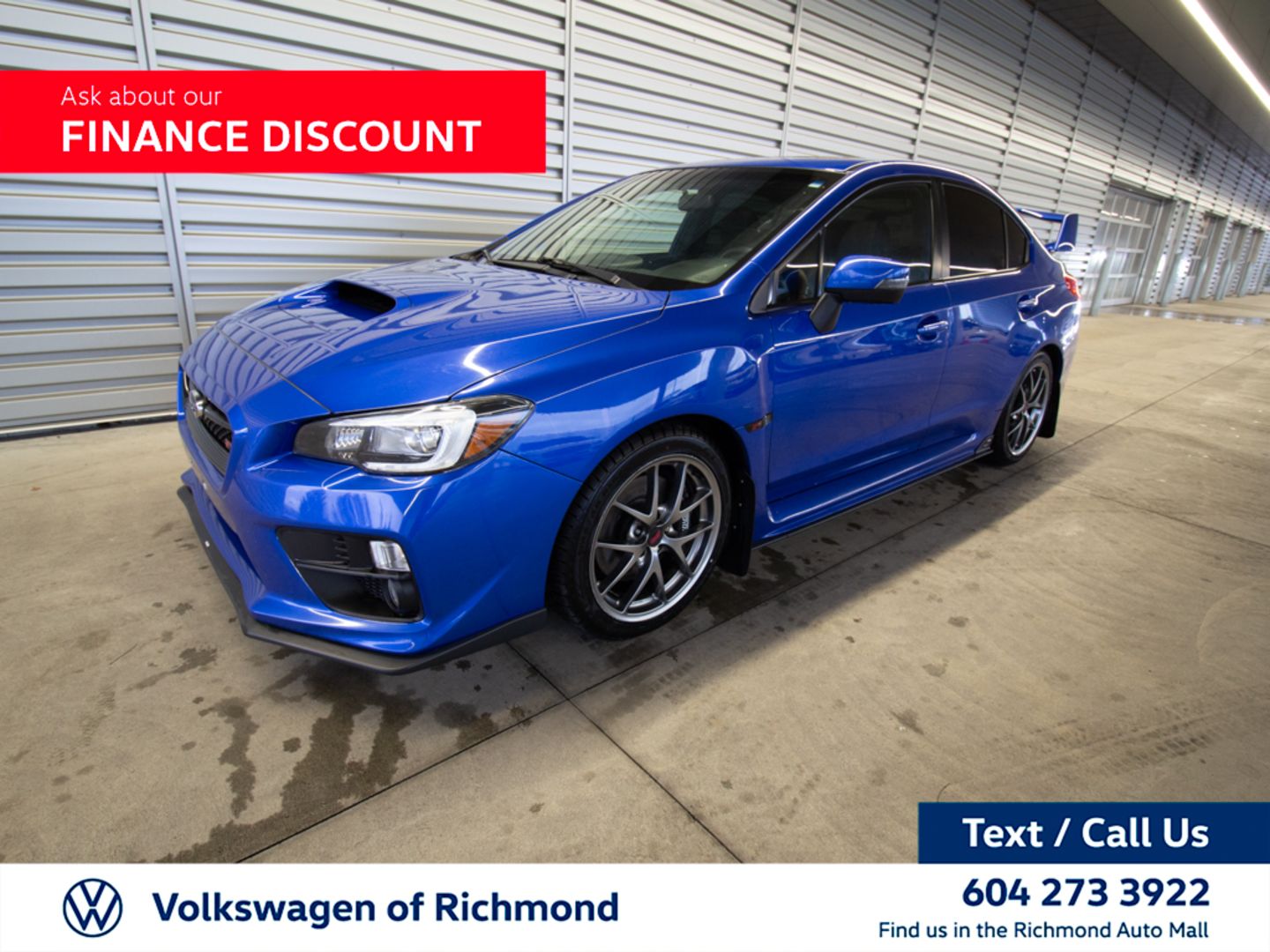 Used 16 Subaru Wrx Sti W Sport Pkg Vv Richmond British Columbia Go Auto
