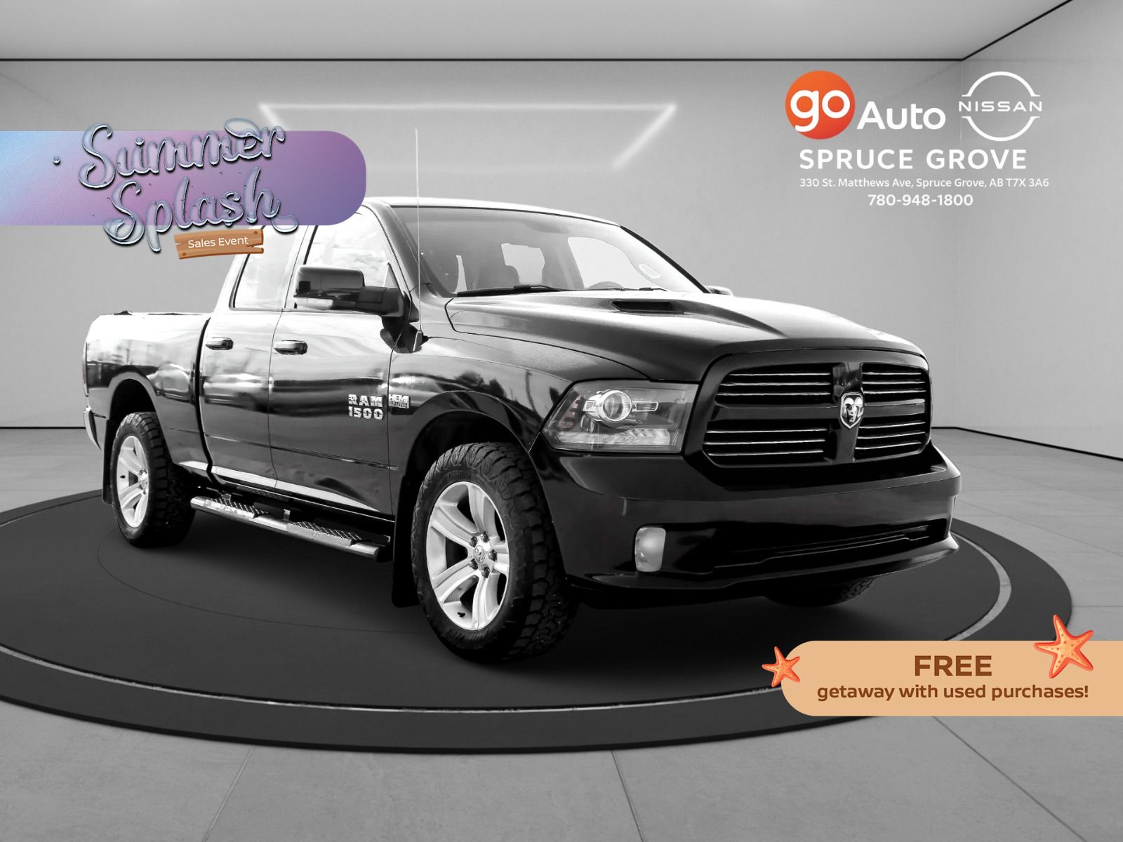  2016 RAM 1500 Sport Quad Cab 4WD Pickup Truck Four-Wheel Drive 8-Speed Automatic