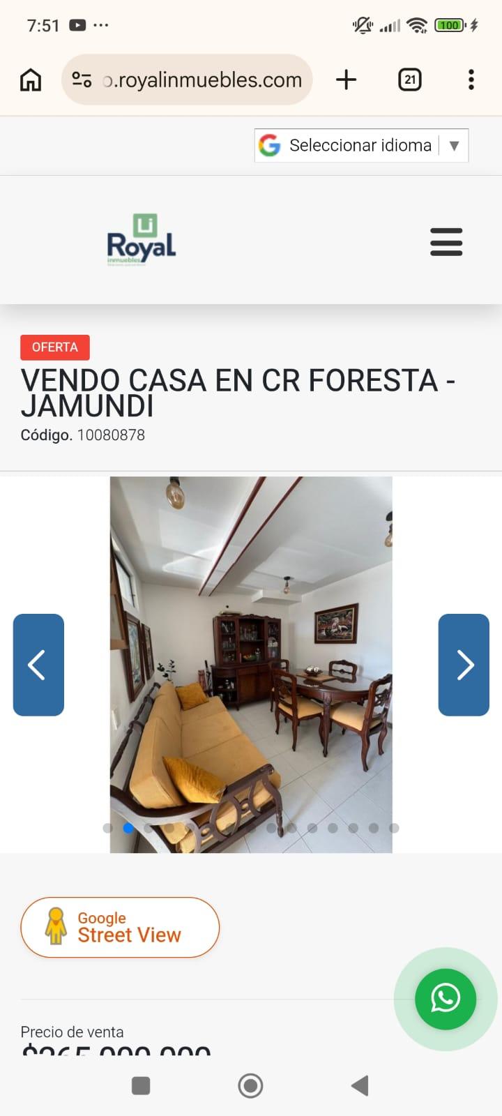 Vendo hermosa casa en el conjunto reside...