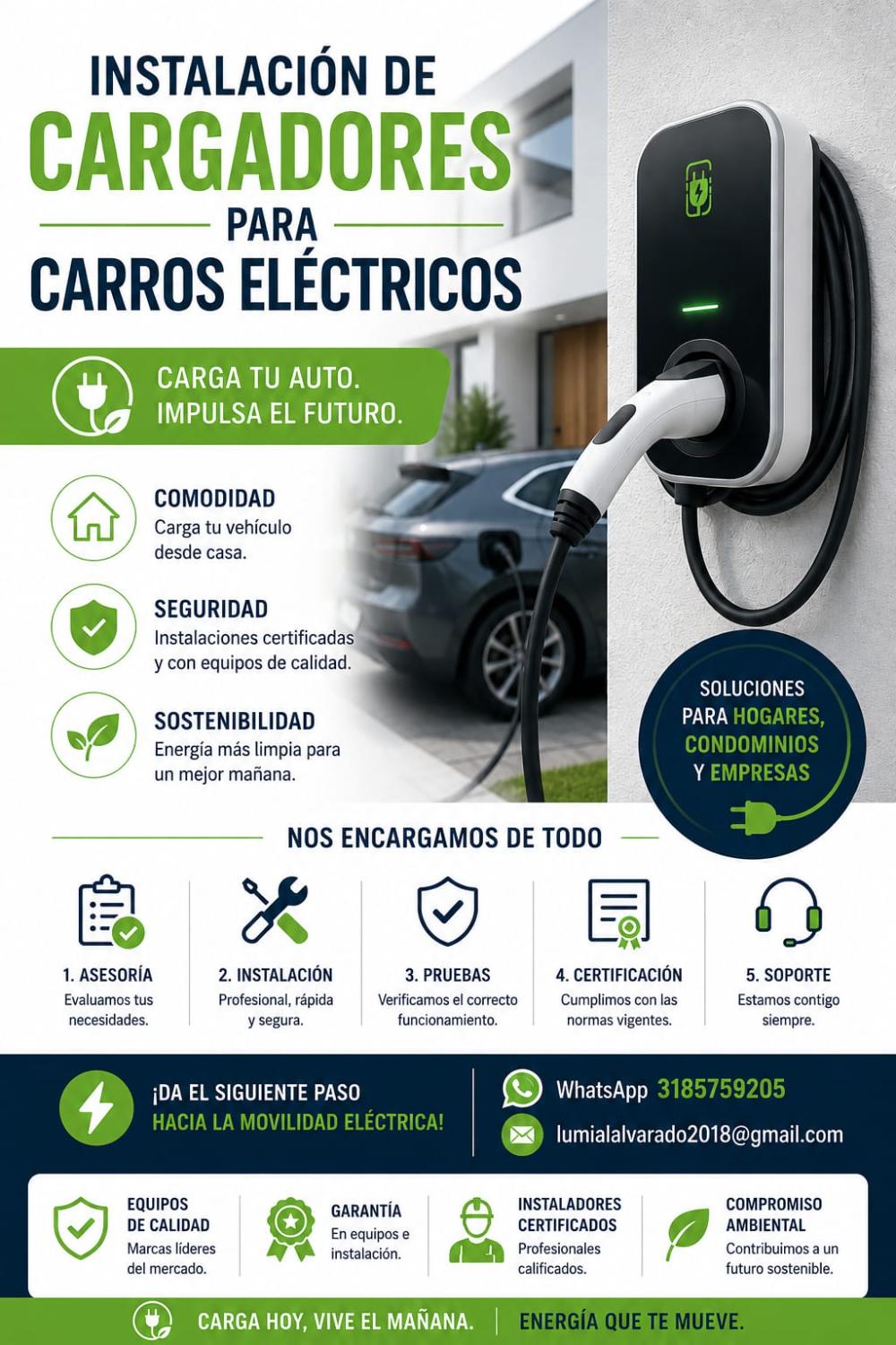 Lumial instalación de cargadores de carros eléctricos 