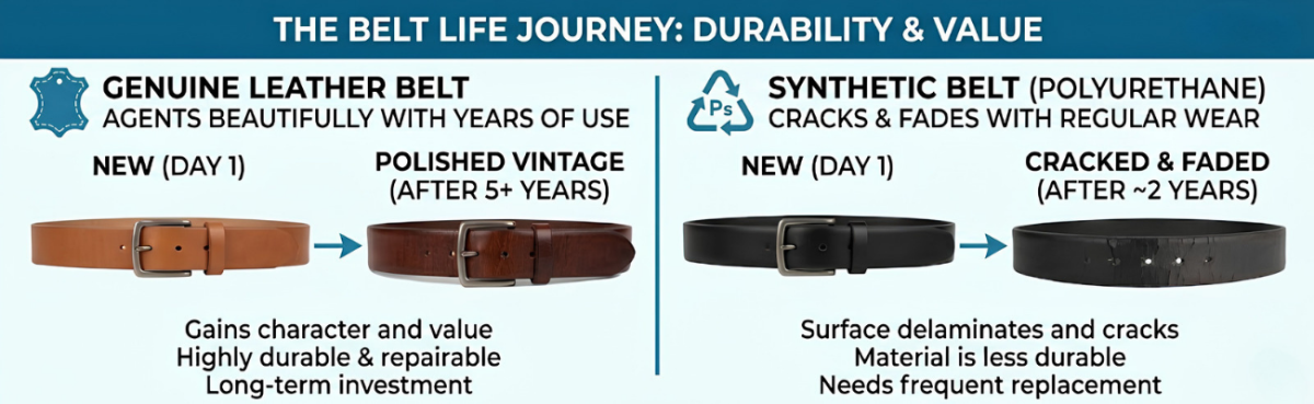 Difference Between Genuine Leather and Synthetic Belts: Which One Should You Choose?