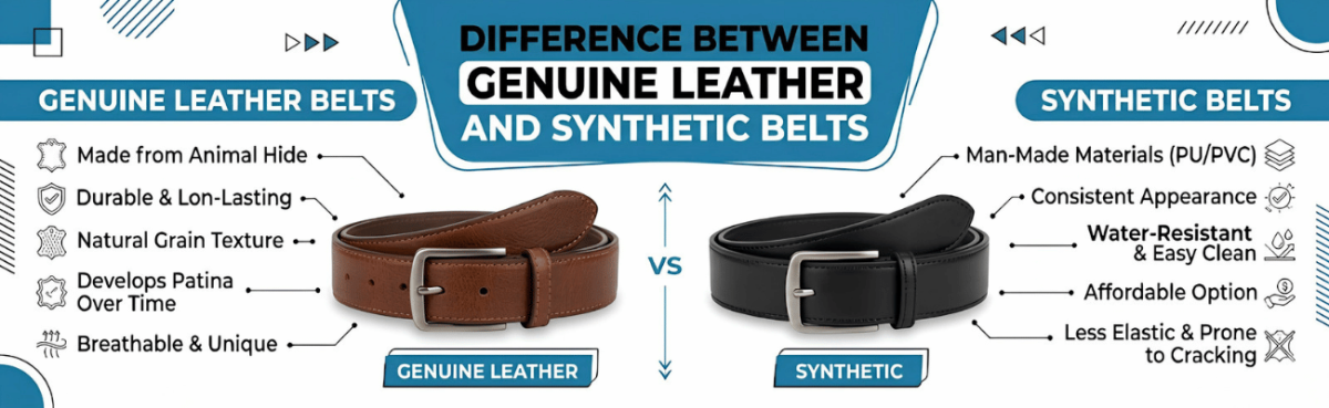 Difference Between Genuine Leather and Synthetic Belts: Which One Should You Choose?