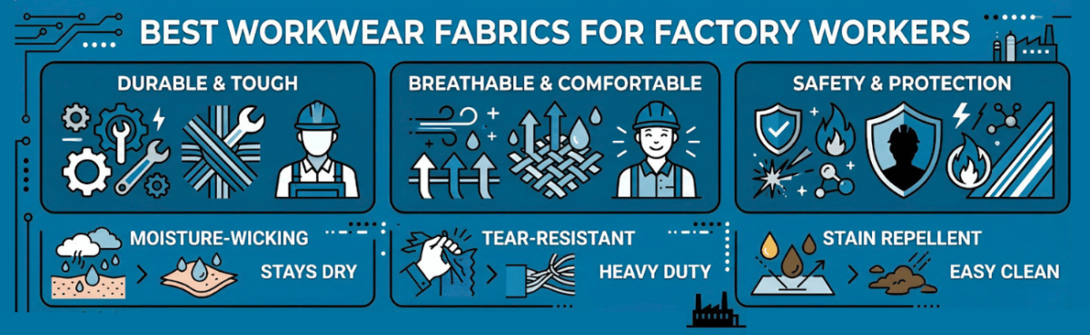 Best Workwear Fabrics for Factory Workers