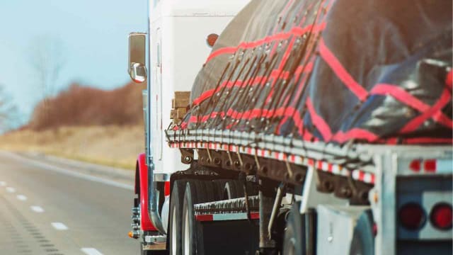a commercial vehicle on a highway