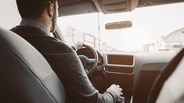 Man driving with international drivers license
