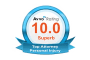 avvo superb rating personal injury attorney