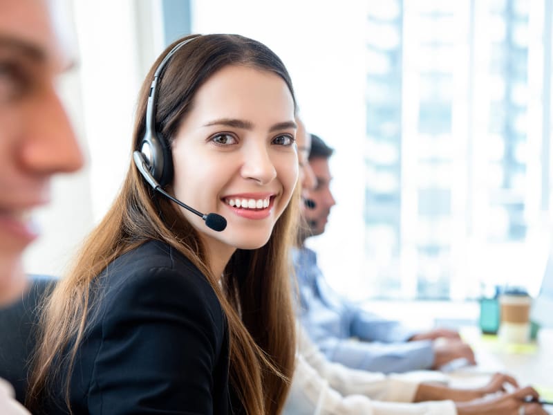 Woman working happy in office