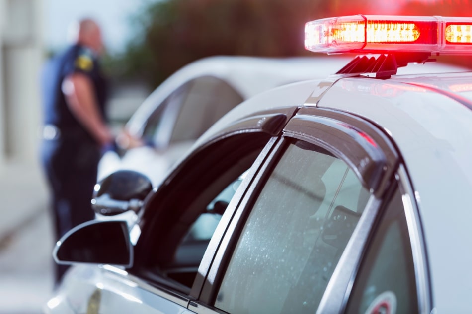 a police officer issuing a traffic ticket