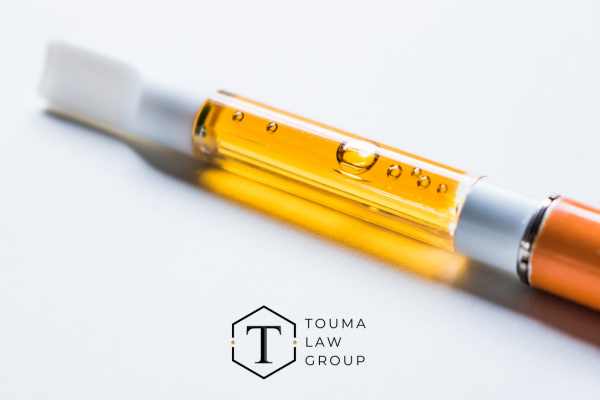 a thc vape on a white background