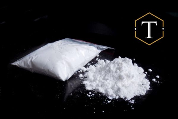 a bag of cocaine on a table