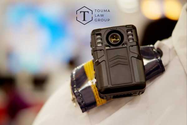 a body camera on a police officers shoulder