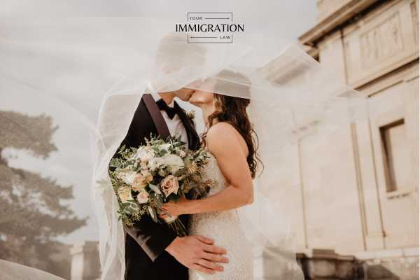 a man and woman getting married