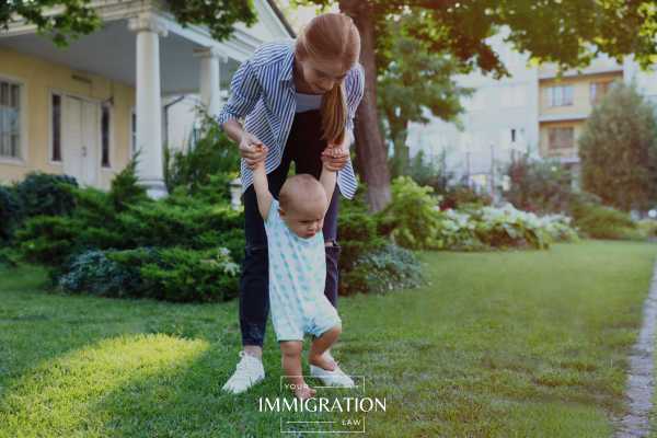 an au pair on a j-1 visa taking care of a child
