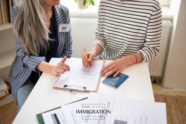 a woman applying for asylum status