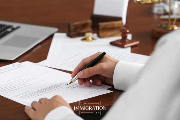 an attorney filing an appeal for a denied visa