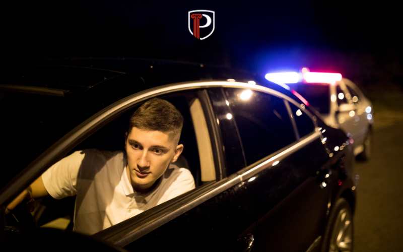a driver being pulled over