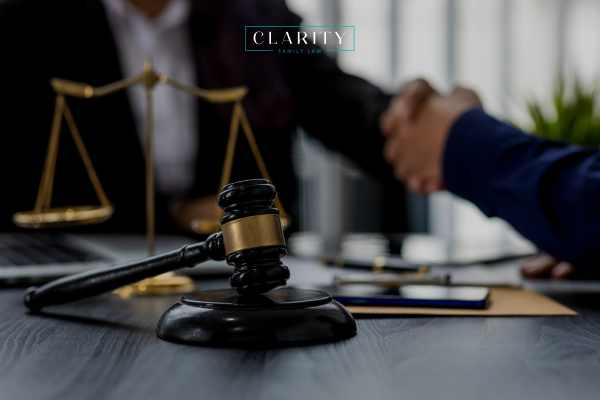 a man meeting with an attorney to discuss a custody case