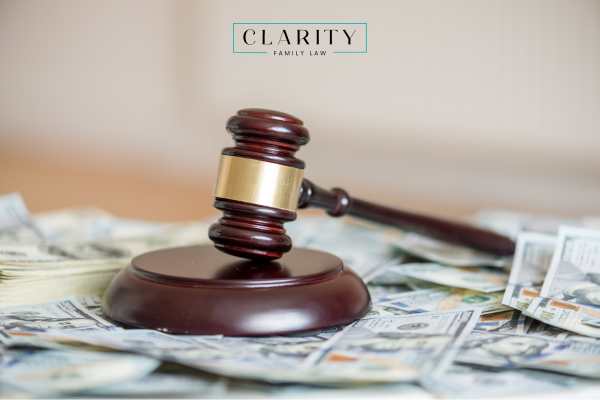 a gavel on a pile of money