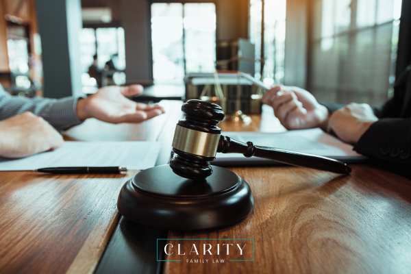 two attorneys negotiating the terms of a divorce