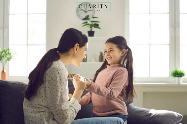 a mother spending time with her daughter
