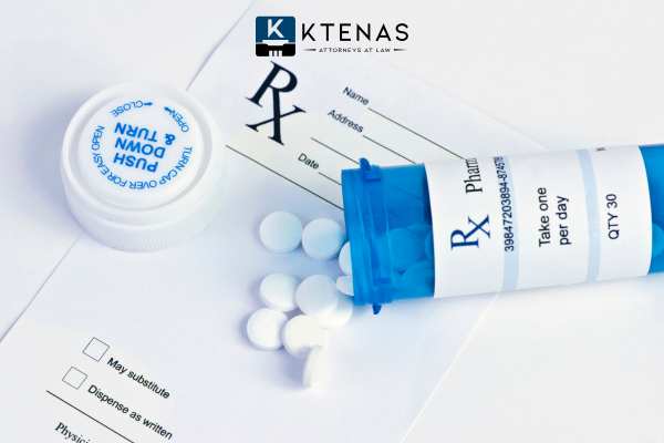 a prescription pad and medications