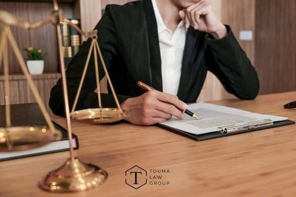 an attorney looking over appeal forms for a criminal case