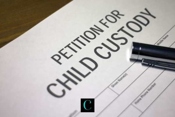 a petition for custody form on a table