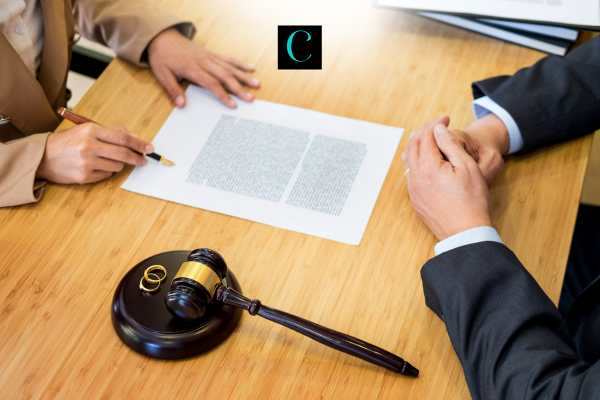 a woman meeting with a divorce lawyer to ask question