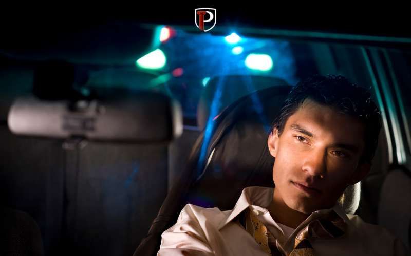 a man being pulled over for driving under the influence