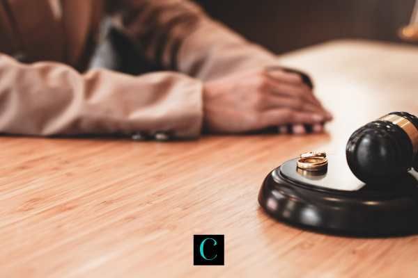 a man meeting with a divorce attorney