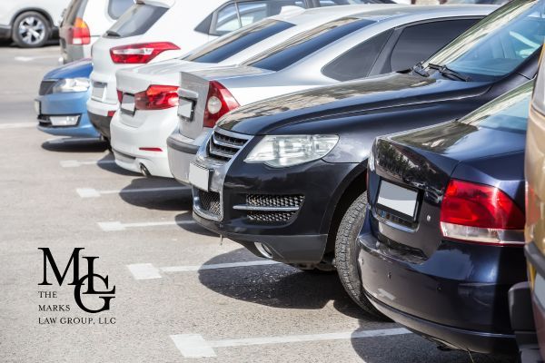 parking lot full of cars