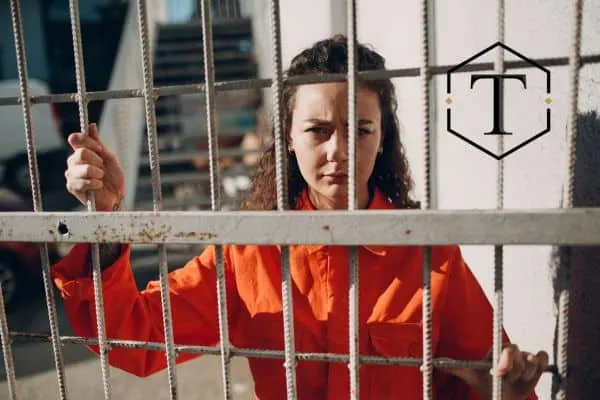 a girl behind bars after committing common juvenile crimes